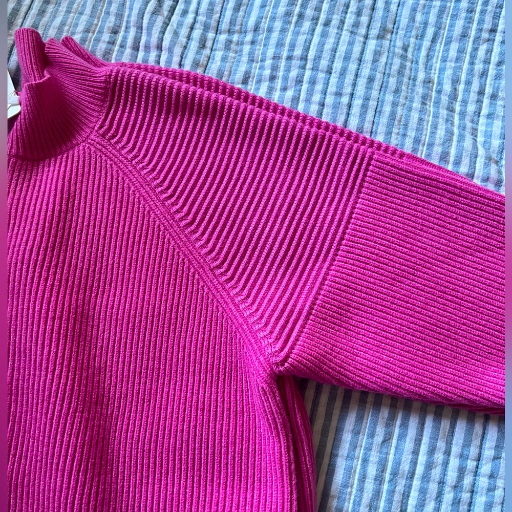 NWT Fate ribbed pink sweater large